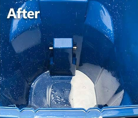 Bofore photo of clean garbage bin